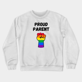 Proud Parent Rainbow Pride T Shirt Design Crewneck Sweatshirt